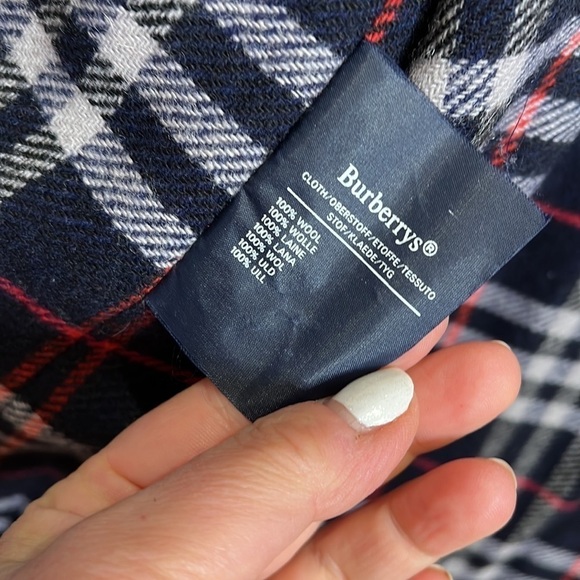 Burberry Sz 12L Vintage Burberrys Gray Trench Coat With Wool Zip Out Lining - Picture 14 of 16